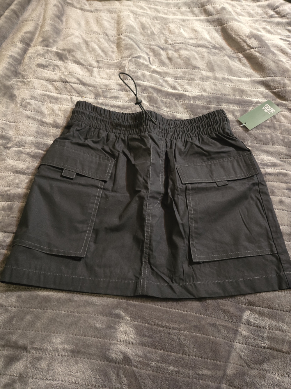 wild fable Black Cargo Mini Skirt with Drawstring Waist